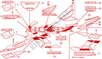 STRIPE/MARK (5) for Honda CBR 1000 RR FIREBLADE REPSOL 2005