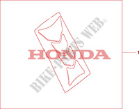 TANK PAD HRC LOGO for Honda CBR 1000 RR FIREBLADE 2004