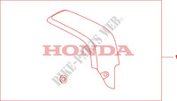 CARBON FIBER EXHAUST GUARD for Honda CBR 600 RR ABS GREY ORANGE 2011