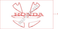 RACING STICKER KIT for Honda CBR 600 RR ABS GRIS ORANGE 2011