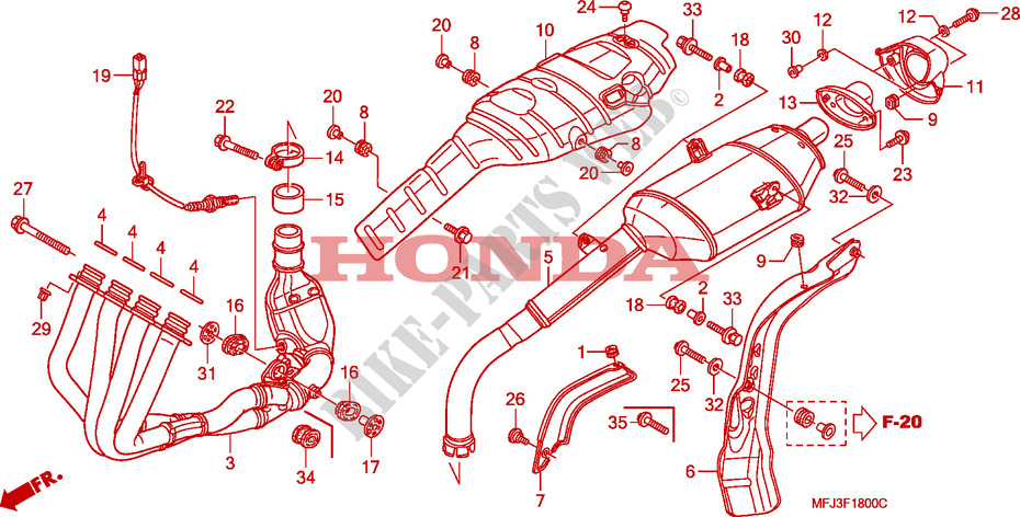 EXHAUST MUFFLER for Honda CBR 600 RR ABS 2010