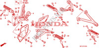FOOTREST for Honda CBR 1000 RR FIREBLADE BLACK 2010