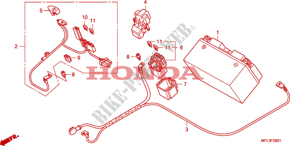 BATTERY for Honda CBR 1000 RR FIREBLADE ABS TRICOLOUR 2011