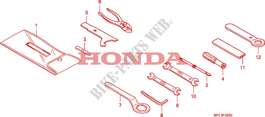 TOOL for Honda CBR 1000 RR FIREBLADE ABS BLACK 2011
