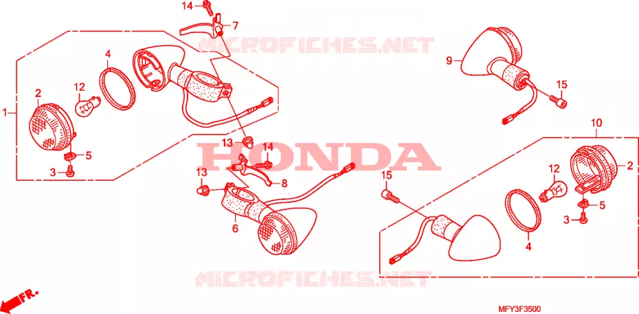 INDICATOR Honda MOTO 1300 VT 2011  VT1300CRB