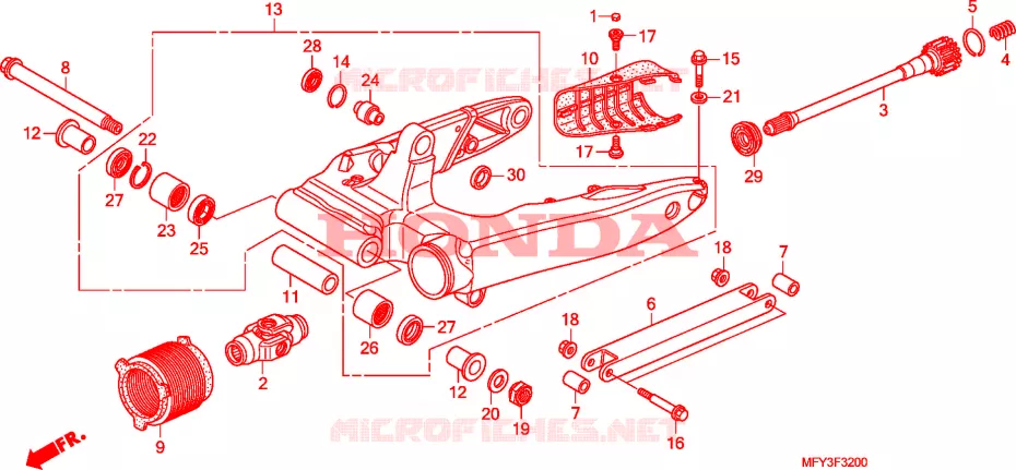 SWINGARM Honda MOTO 1300 VT 2011  VT1300CSAB