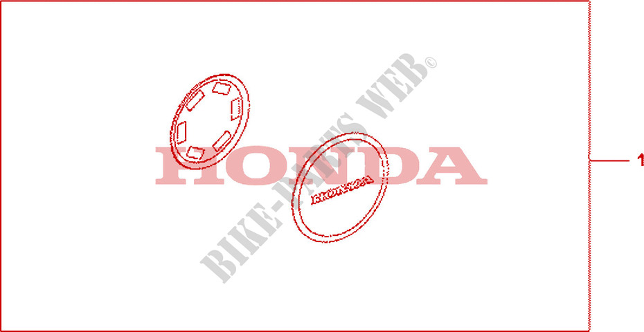 CRANKCASE COVER DECORATION SET QUASAR SILVER for Honda CBF 1000 F ABS TS 2011