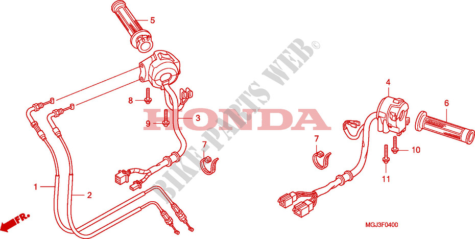 LEVER   SWITCH   CABLE for Honda CBF 1000 F 2011