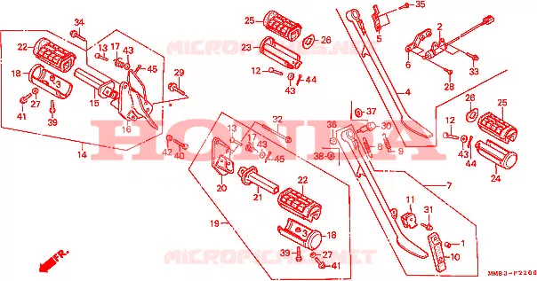 FOOT REST - STAND Honda MOTO 1100 SHADOW 1993  VT1100CP