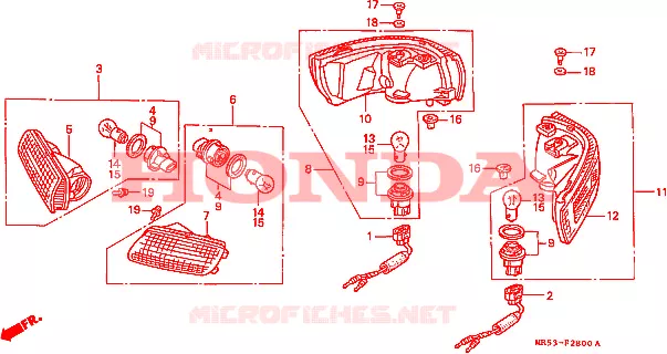 INDICATOR Honda MOTO 800 PC800 1990  PC800L
