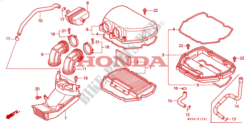 AIR CLEANER (CBR600FS/3S/T/3T/SET) for Honda CBR 600 F 1995
