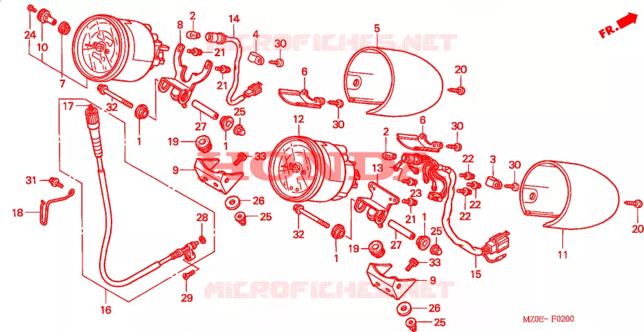 METER Honda MOTO 1500 GOLD-WING 2003  GL1500CD3