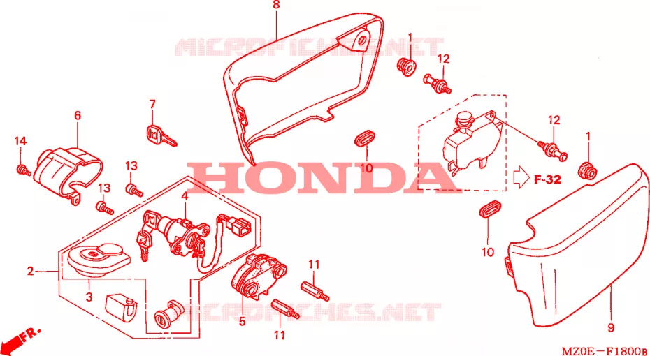 SIDE COVERS Honda MOTO 1500 GOLD-WING 2003  GL1500CD3