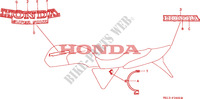 STICKERS for Honda BIG ONE 1000 50HP 1993