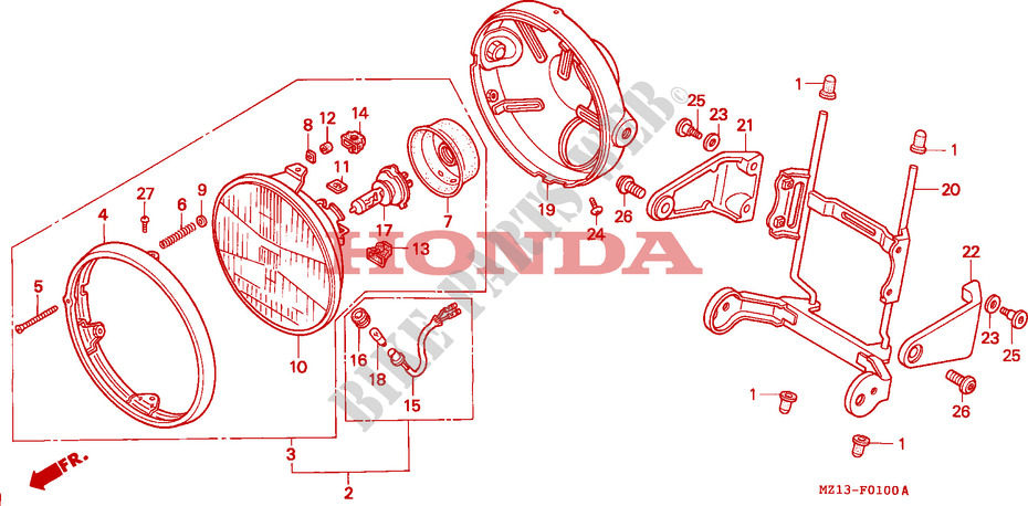 HEADLIGHT for Honda BIG ONE 1000 1994