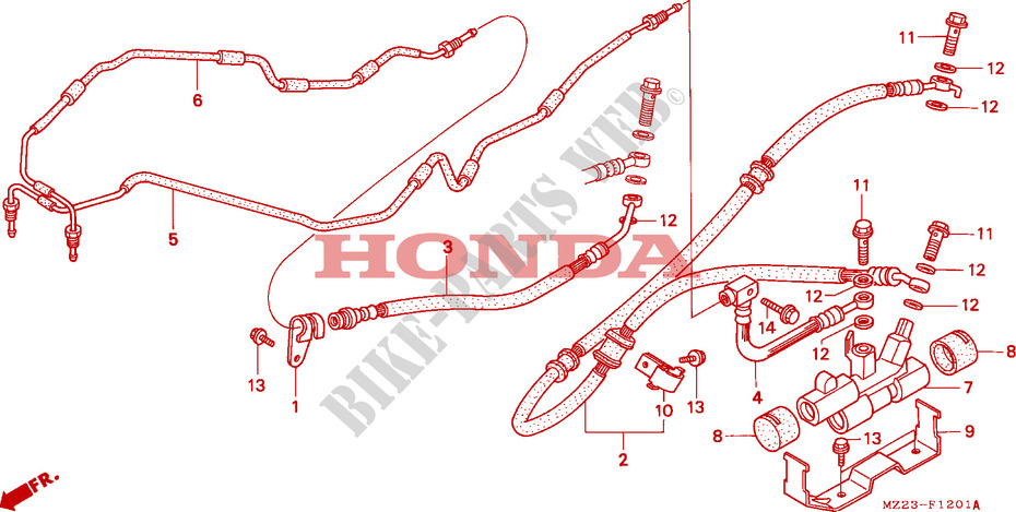 BRAKE CONTROL VALVE for Honda CBR 1000 F 1993