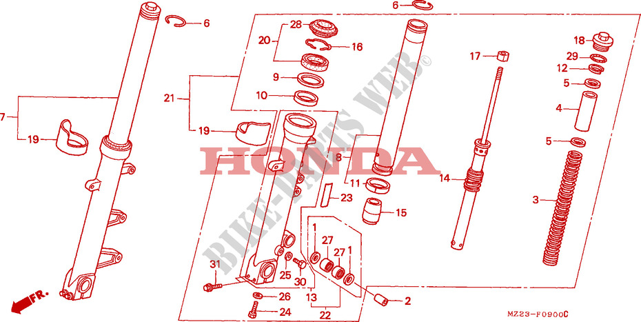 FRONT FORK for Honda CBR 1000 F 1994