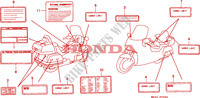 CAUTION LABEL (1) for Honda GL 1500 GOLD WING SE 20th aniversary 1995