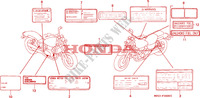 CAUTION LABEL for Honda SHADOW 750 50HP 1995
