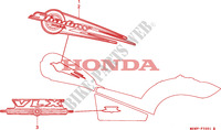 MARK (2) for Honda VT SHADOW 600 34HP 1998
