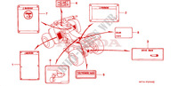 CAUTION LABEL for Honda SPORTRAX TRX 90 2000