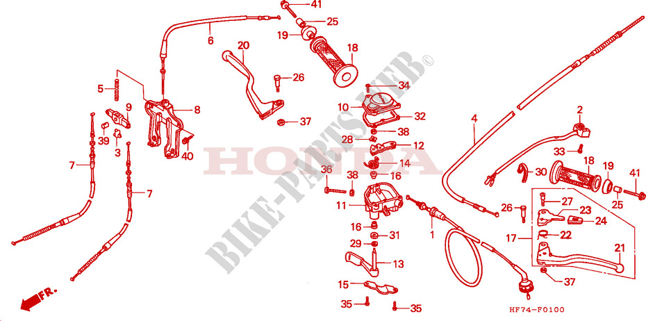 LEVER   SWITCH   CABLE for Honda SPORTRAX TRX 90 1996