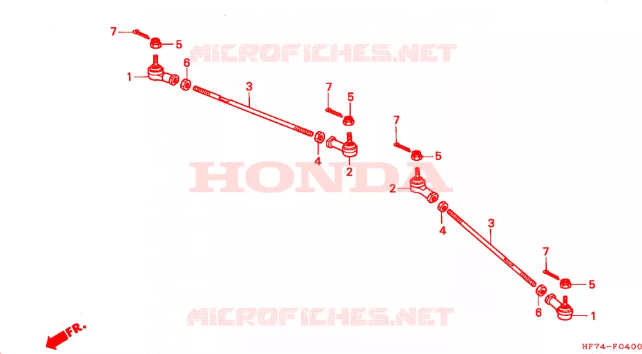 TIE ROD Honda ATV 90 FOURTRAX 1997  TRX90V