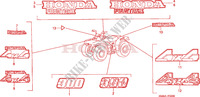 STICKERS for Honda TRX 300 FOURTRAX 4X4 2000