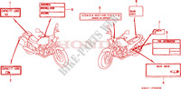 CAUTION LABEL for Honda CB 250 TWO FIFTY HK 2004