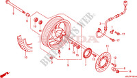 FRONT WHEEL(FES125A)(FES1 50A) for Honda S WING 125 FES ABS 2010