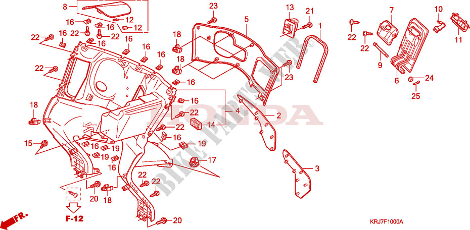 LEG SHIELD for Honda S WING 125 FES ABS SPECIAL 2009