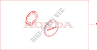 CRANKCASE COVER DECORATION SET PEARL SIENNA RED for Honda CBF 1000 2008