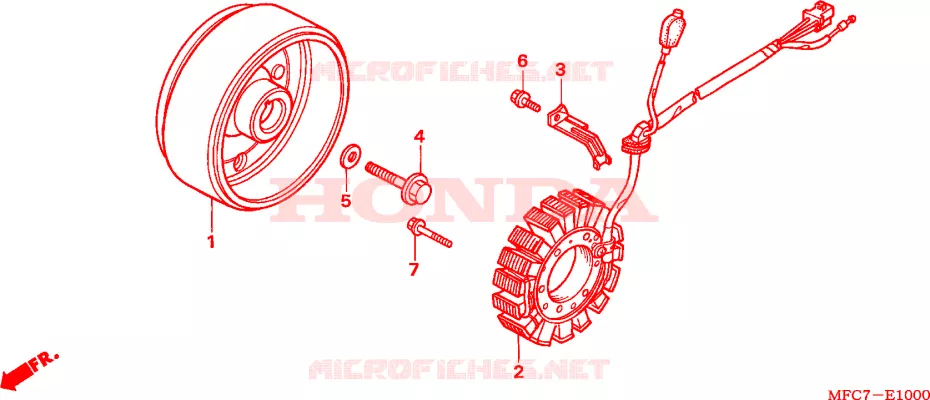 ALTERNATOR Honda MOTO 650 FMX 2006  FMX6505_F