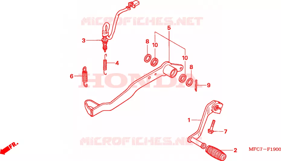 PEDAL Honda MOTO 650 FMX 2005  FMX6505