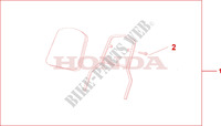 CHROME BACKREST WITH PAD for Honda SHADOW VT 750 SPIRIT 2007