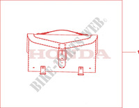 LEATHER TOPCASE (PLAIN) for Honda SHADOW VT 750 2010