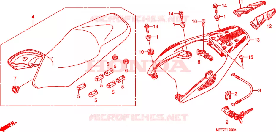 LUGGAGE RACK Honda MOTO 700 TRANSALP 2009  XL700VA8