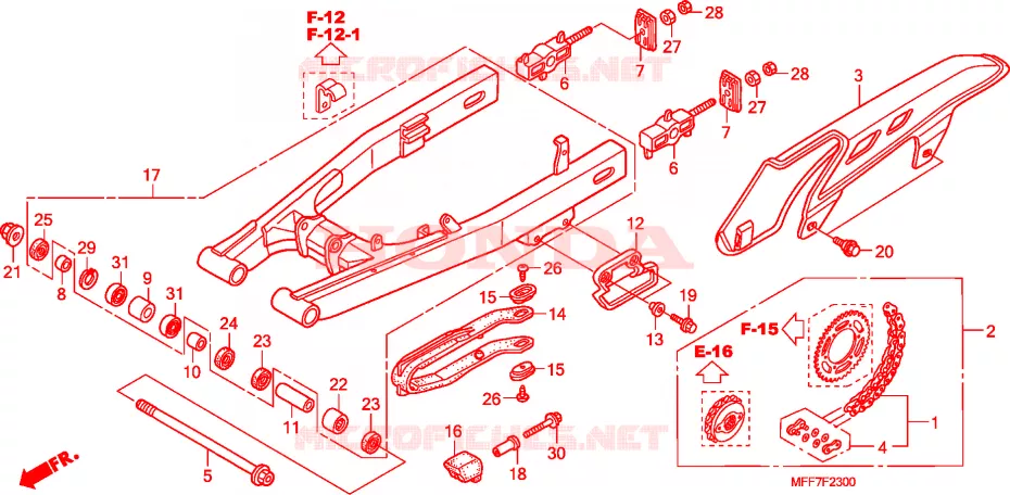 SWINGARM Honda MOTO 700 TRANSALP 2011  XL700VB