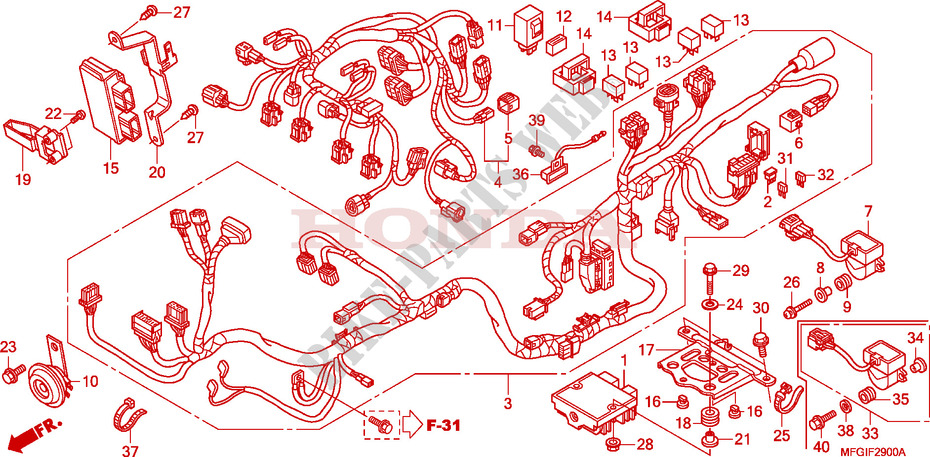 WIRE HARNESS for Honda CB 600 F HORNET RAYURES 34HP 2010