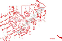 RIGHT CRANKCASE COVER for Honda CB 1000 R ABS BLANC, NOIR 2011