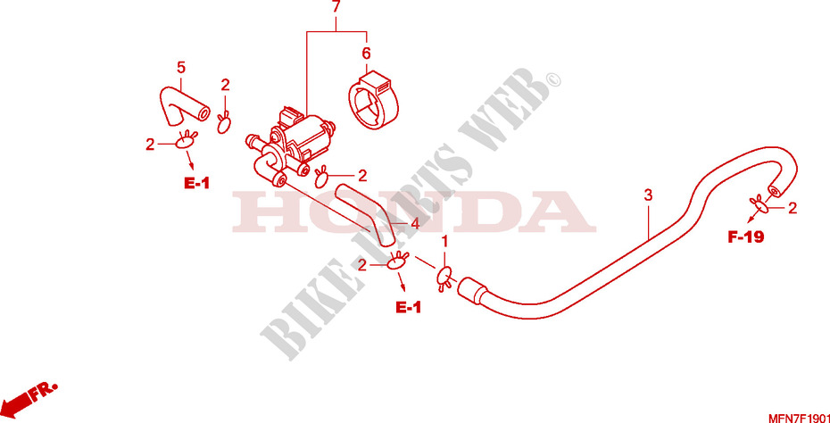 AIR INJECTION CONTROL VALVE for Honda CB 1000 R 2008