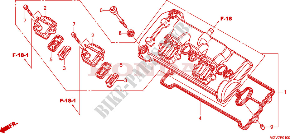 CYLINDER HEAD COVER for Honda CBR 600 F 2011