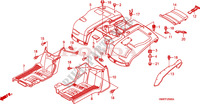 REAR FENDER for Honda TRX 250 FOURTRAX RECON Electric Shift 2009