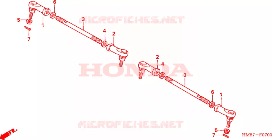 TIE ROD Honda ATV 250 FOURTRAX 2009  TRX250TE9