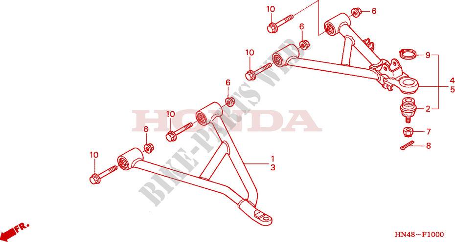 FRONT SUSPENSION ARM (TRX350TM/TE) for Honda FOURTRAX 350 RANCHER Electric Shift 2004