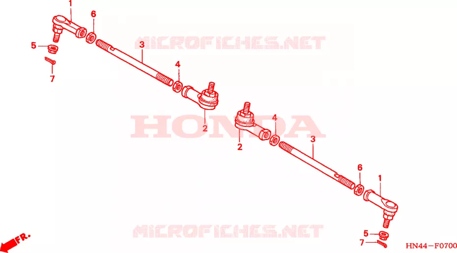 TIE ROD Honda ATV 350 FOURTRAX 2004  TRX350FM4