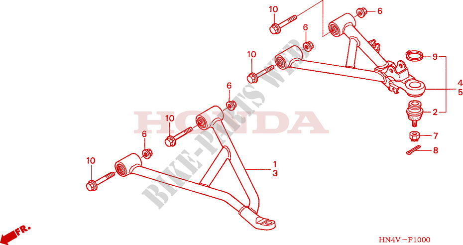 FRONT SUSPENSION ARM (TRX350TM/TE) for Honda FOURTRAX 350 RANCHER 4X2 2006