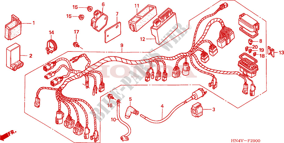 WIRE HARNESS for Honda FOURTRAX 350 RANCHER Electric Shift 2006