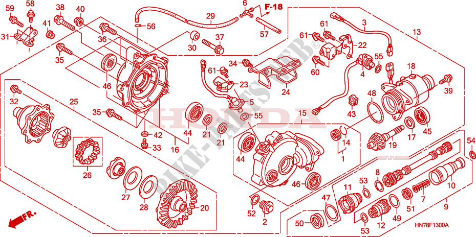 FRONT FINAL GEAR for Honda FOURTRAX 400 RANCHER AT 2004