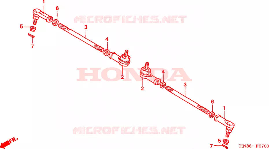 TIE ROD Honda ATV 680 FOURTRAX 2010  TRX680FAA